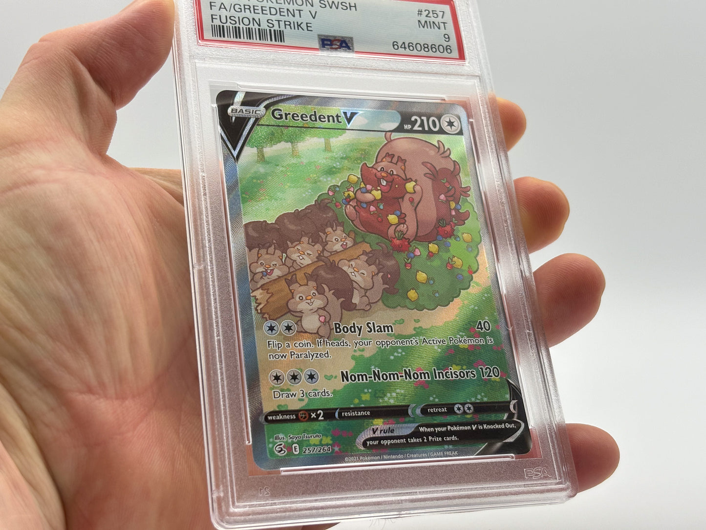 PSA 9 - Alt Art Greedent V - Fusion Strike #257