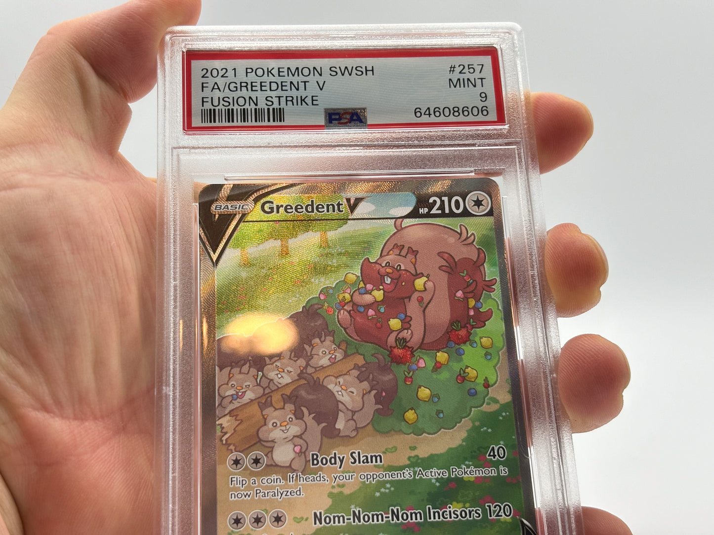 PSA 9 - Alt Art Greedent V - Fusion Strike #257