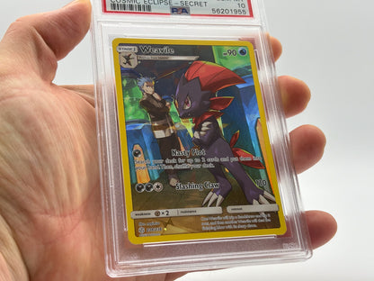 PSA 10 - Secret Rare Weavile - Cosmic Eclipse #238