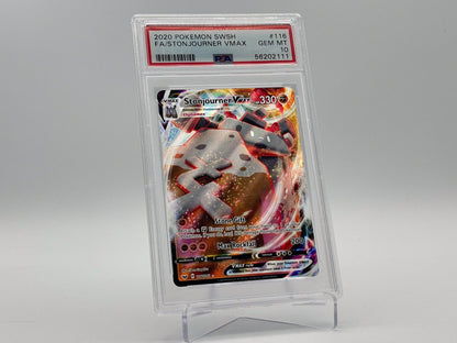 PSA 10 - Full Art Stonjourner VMAX - Sword and Shield #116