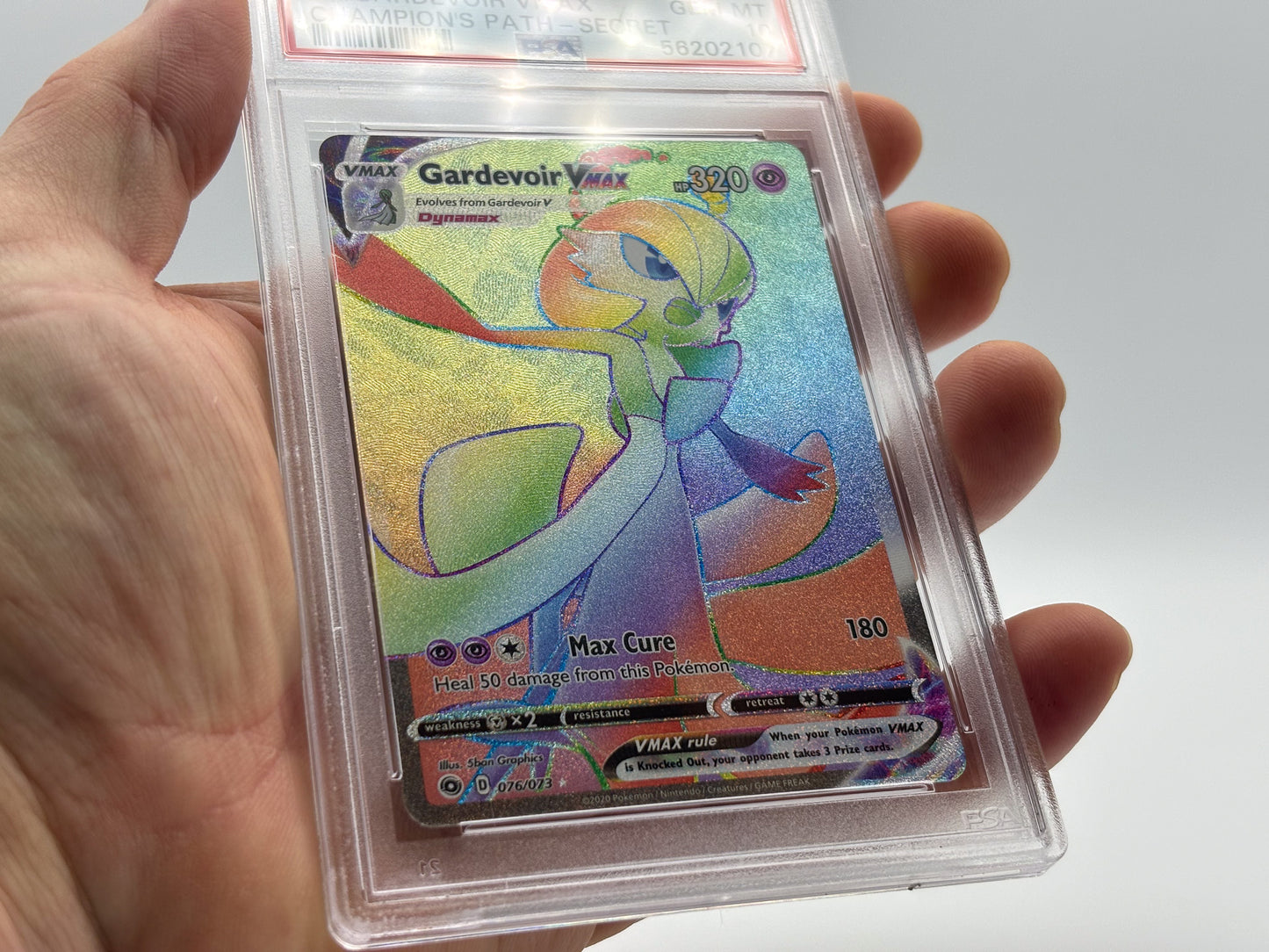 PSA 10 - Rainbow Gardevoir VMAX - Champion's Path #76