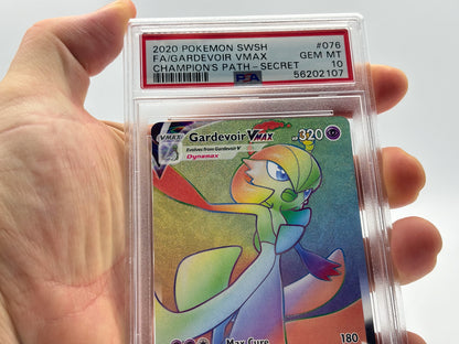 PSA 10 - Rainbow Gardevoir VMAX - Champion's Path #76