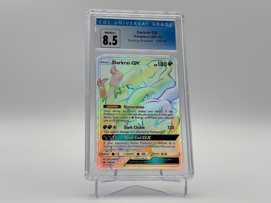 CGC 8.5 - Rainbow Darkrai GX - Burning Shadows #158