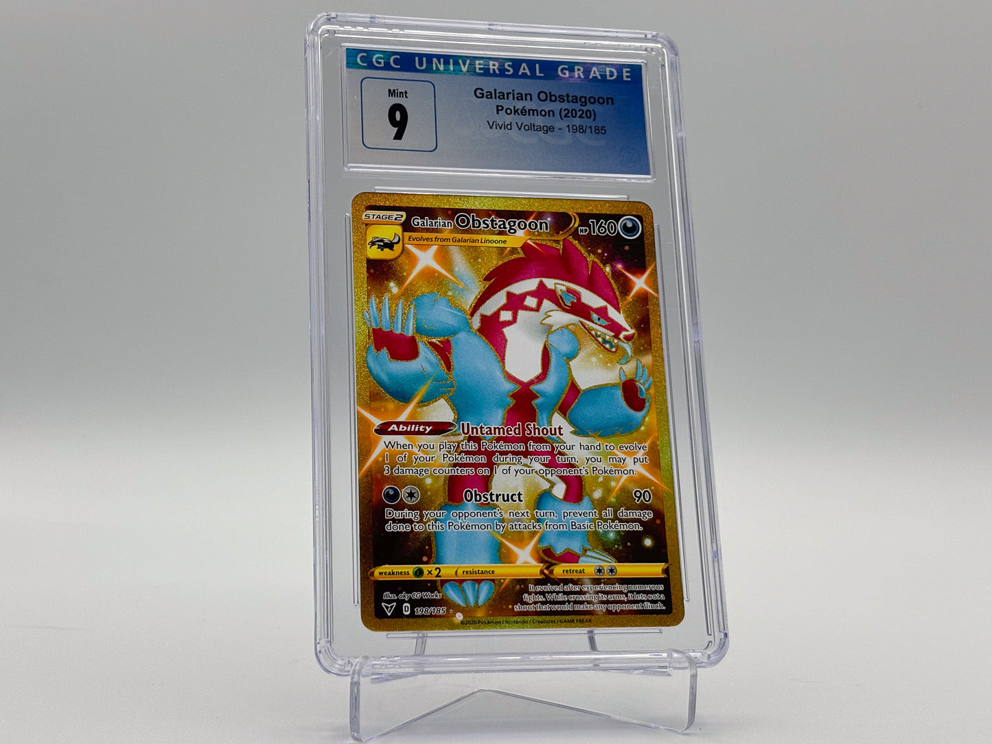 CGC 9 - Gold Obstagoon - Vivid Voltage #198