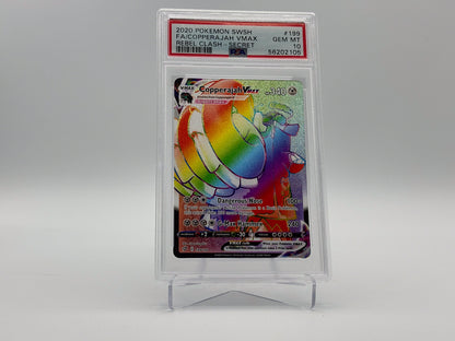 PSA 10 - Rainbow Rare Copperajah VMAX - Rebel Clash #199