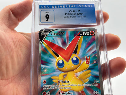 CGC 9 - Full Art Victini V - Battle Styles #144