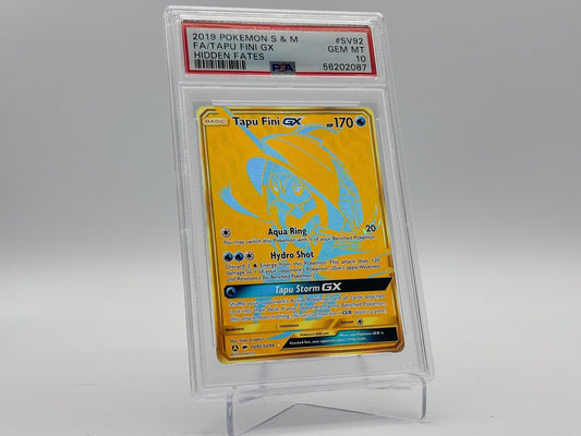 PSA 10 - Gold Tapu Fini - Hidden Fates #SV92